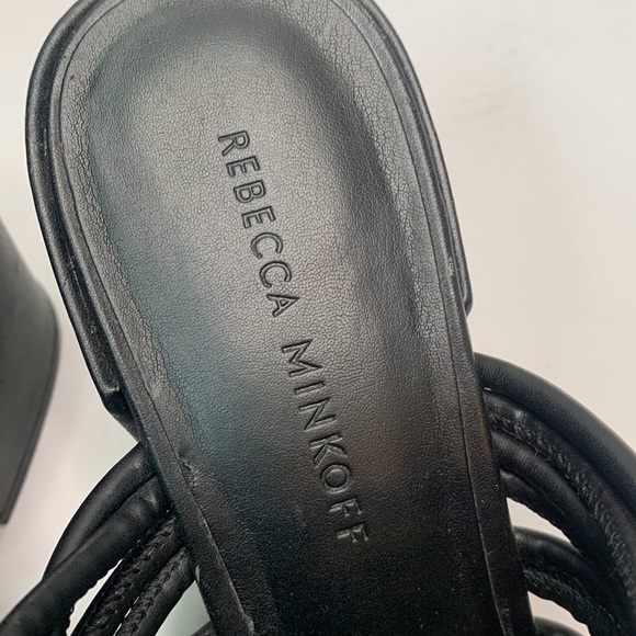 Rebecca Minkoff Black Calanthe Strappy Knot Chunky Slide Sandals S-050 size 7.5 - Picture 7 of 13